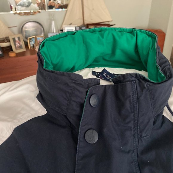 Nautica Men's Windbreaker - Navy/White/Green - Picture 6 of 8